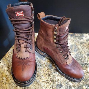Men's Tony Lama Waterproof Kiltie Lace Up Boot